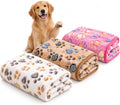Dog Blankets for Medium Large Dogs, Cute Paw Pattern Washable 41" x 31" by NXDZI