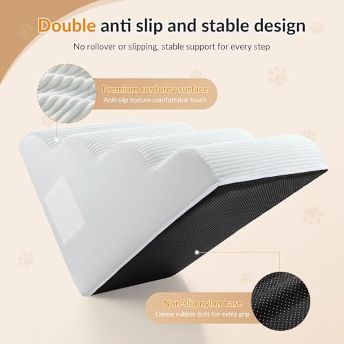 Dog Stairs for Bed Up to 24" H, Extra Height 22.8" 4-Step Pet Steps for Small - Image 2
