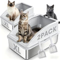 Stainless Steel Litter Box | XL Enclosed Cat Litter Boxes by AIPERRO