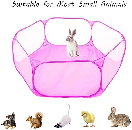 Small Animals Playpen, Portable Pop-up Open Interactive Pet Tent, Indoor - Image 3