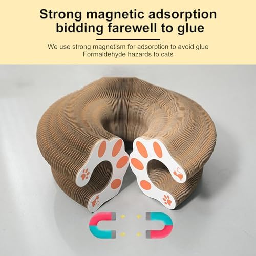 Kitty Curls Cat Toy, Foldable Magic Organ Toy, Cat Scratcher Board - Image 6
