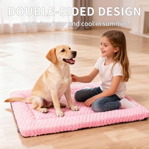 Dog Bed Mat, Reversible & Ultra Soft Kennel Pad-Machine Washable Pet Bed - Image 6