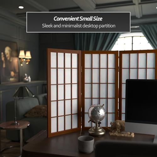 Red Lantern 26.5 in. Short Desktop Window Pane Shoji Screen - Image 2