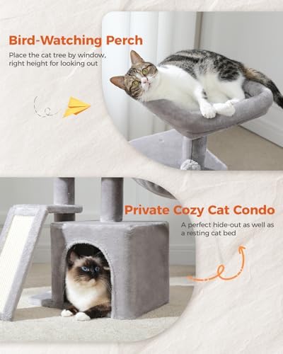 PETEPELA Cactus Cat Tree for Kittens & Small Cats, 32in Cat Tower - Image 3
