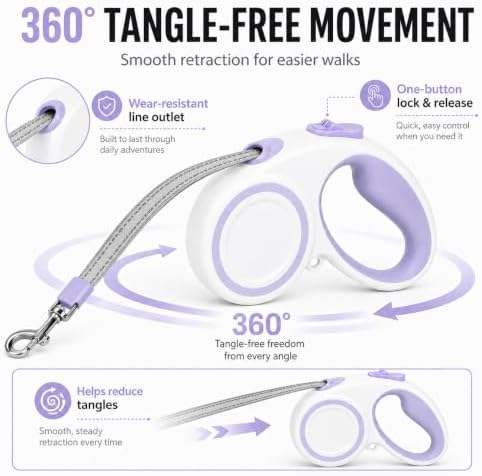 10-16FT, Highly Reflective Retractable Dog Leash - Image 5