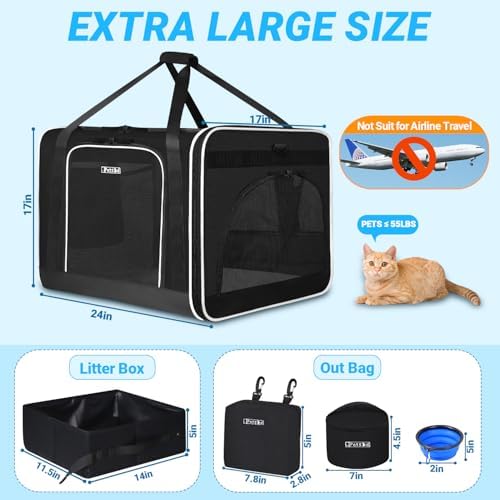 Petskd Extra Large Cat Carrier - Image 2