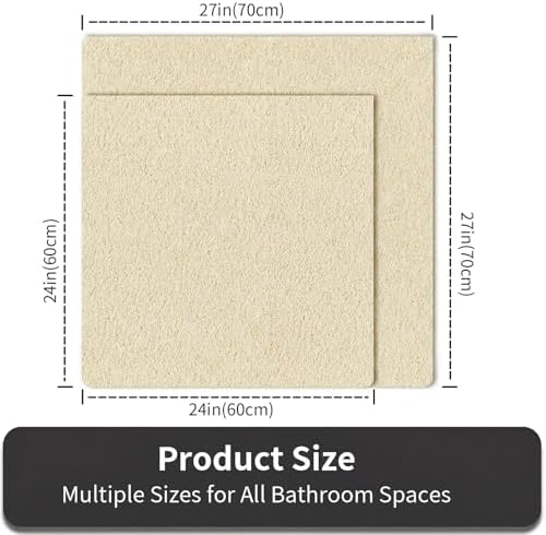 Square Shower Mat Non Slip, 27 x 27 Inch Anti Slip Shower Mats Without Suction - Image 2
