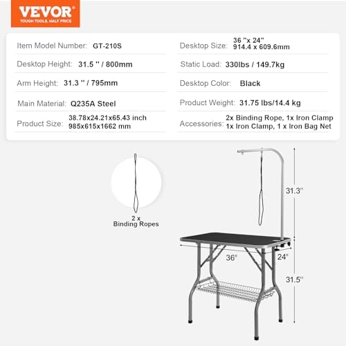 VEVOR Pet Grooming Table Arm - Image 7