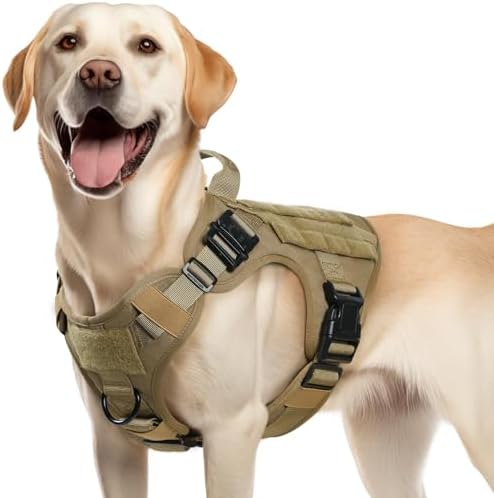 rabbitgoo Tactical Dog Harness for Medium, Heavy Duty Military No Pull Vest by rabbitgoo