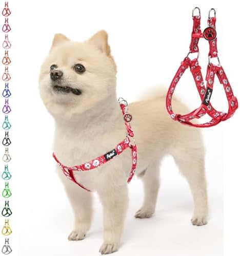 PUPTECK Christmas Dog Harness Medium Sized Step-in Adjustable Puppy Vest by PUPTECK