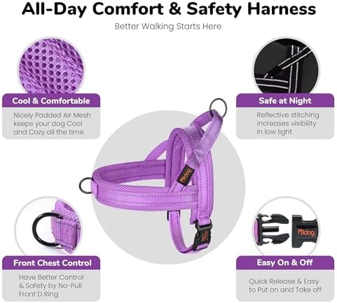 Didog No Pull Dog Harness for Medium Dogs, Breathable Mesh Padded - Image 6