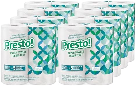 Amazon Brand - Presto! Flex-a-Size Kitchen Paper Towels, Strong and Absorbent by Presto
