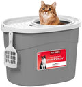 IRIS USA Top Entry Cat Litter Box, Hooded Privacy by IRISUSA