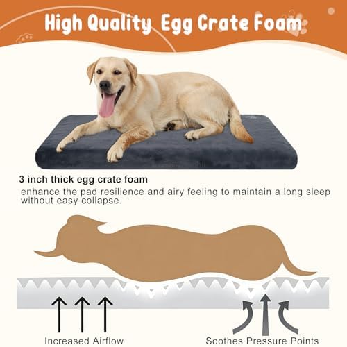 EMPSIGN Stylish Dog Bed Mat Dog Crate Pad Mattress Reversible, Water Proof - Image 2