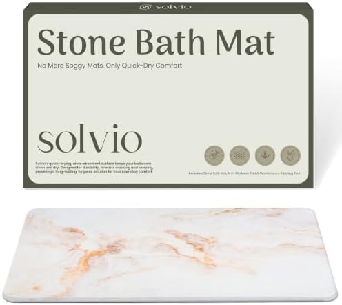 Quick Dry Shower Stone Bath Mat, Super Absorbent & Non-Slip 24 x 16 Inch - Image 3