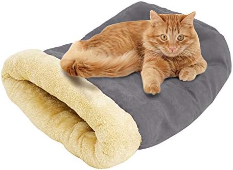 4 in 1 Self Warming Burrow Cat Bed Hideway Sleeping Cuddle Cave - Image 5
