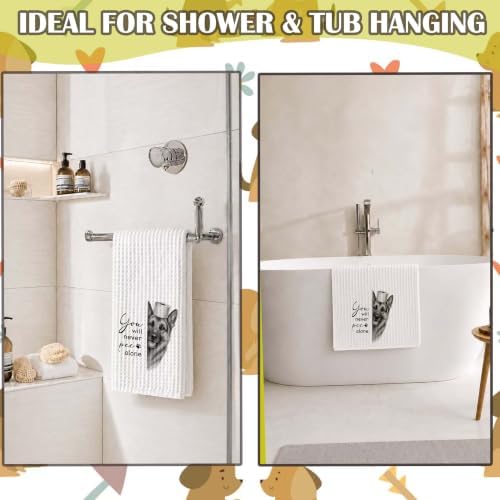 Funny German Shepherd Bathroom Hand Towel, Dog Lover Gifts-A07 - Image 6