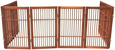Urnporium Pet Dog Gate Freestanding, Strong Durable Folding Wooden Fence - Image 6