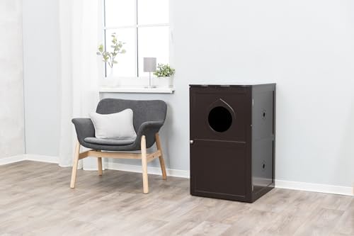 Trixie 2 Story Furniture Litter Box Enclosure, Hidden Litter Box - Image 5