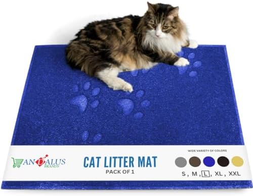 Andalus Large Cat Litter Mat, Non-Slip & Easy to Clean Cat Litter Box Mat by AndalusBrand