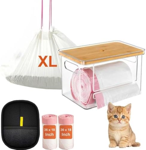 3-in-1 Cat litter Box Liners XL & Cat Litter Bags Dispenser & Pet Hair Removal by Unknown