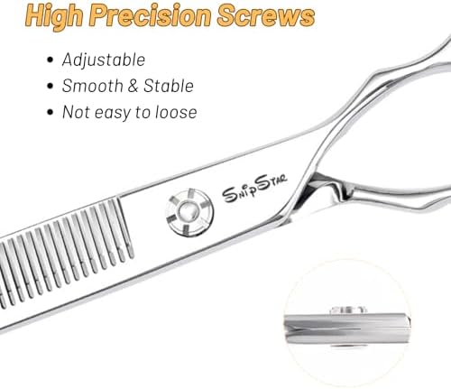 7.5in 25° Curved 56 Teeth Thinning Dog Grooming Scissors - Image 5