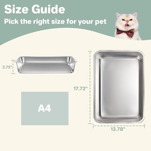 Low Entry Stainless Steel Cat Litter Box - Image 6