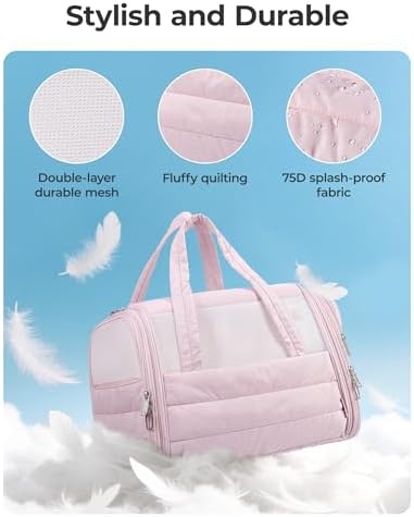 BAGSMART Cat Carrier Soft-Sided Puffy Quilted Collapsible Pet Travel Bag - Image 5
