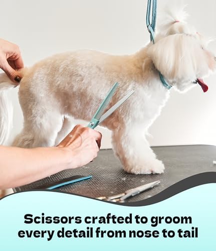 7" Professional Dog Grooming Scissors Set, Japanese 440C Stainless Steel - Image 6