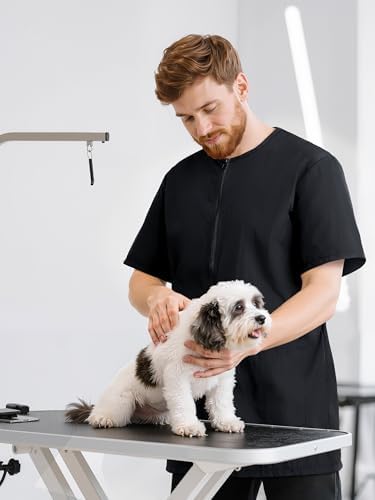 SOMSOC 2 Pack Water-resistant Pet Grooming Workwear Short Sleeve Drawstring - Image 5