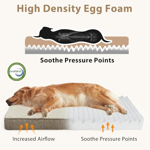 JOEJOY Orthopedic Dog Bed for Extra Large Dogs, Washable Dog Crate Bed Large - Image 3