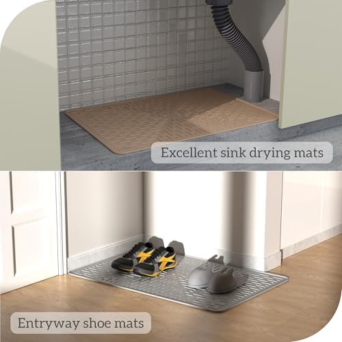 OHMO XL Cat Litter Mat, 37.5x25.2 Silicone Trapping Mat Coral - Image 6