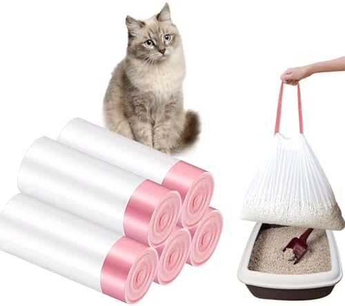 100 Counts Cat Litter Box Liners, One Step Cleaning, Heavy Duty, Extra Thick & by QINYIER