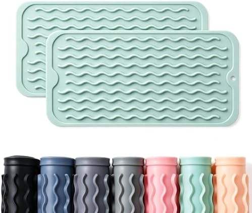 2 Pack Caketime Silicone Dish Drying Mat by CAKETIME