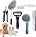 7PCS Dog Grooming Brush Kit for Shedding and Matted Fur, Self-Cleaning Slicker by Unknown