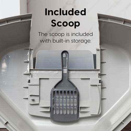 IRIS USA Large Corner Cat Litter Box, Space Saver, Dark Gray - Image 5