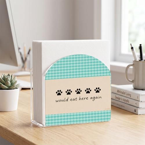 Dog Paw Review Quote Acrylic Napkin Holder - Image 5