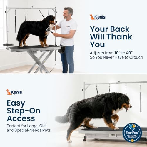 KANIS 49" Professional Electric Dog Grooming Table, 304 Steel, Heavy Duty - Image 2
