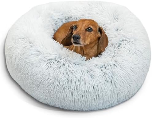 Best Friends by Sheri Original Calming Donut Dog Bed, Frost Gray, Small 23" by BestFriendsbySheri