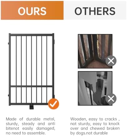 SNUOWU Full Metal Freestanding Dog Gate - Image 3