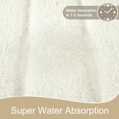 AROGAN Luxury Bathroom Rugs 24x36 Inch，Thick Bath Rug Non Slip, Cream White - Image 5