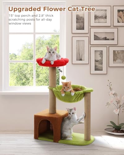 MUTTROS 35" Flower Cat Tree for Kittens - Image 7