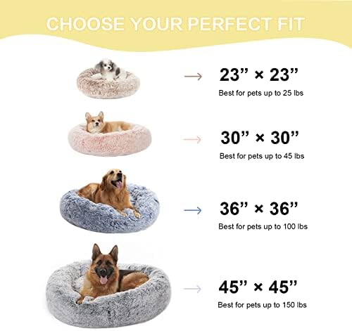 Bedfolks Calming Fluffy Donut Dog Bed - Image 5