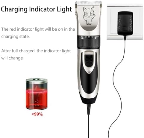 Highdas Dog Clippers for Grooming Low Noise, Cordless Electric Dog Grooming Kit - Image 3
