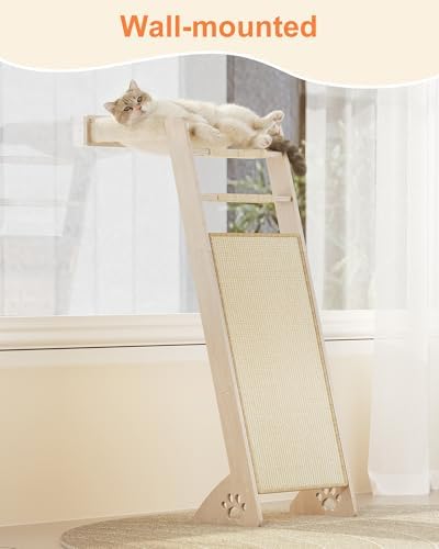 Cat Window Perch with Scratching Pad, Playing and Watching Bird - Image 5