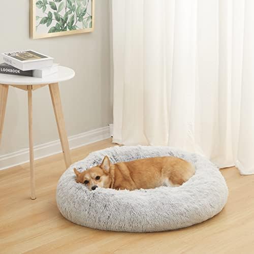 Bedfolks Calming Fluffy Donut Dog Bed - Image 2