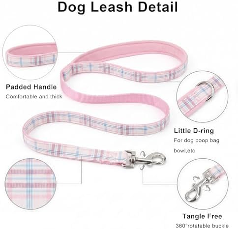 AIITLE Step in Dog Harness and Leash Set Plaid Adjustable - Image 7