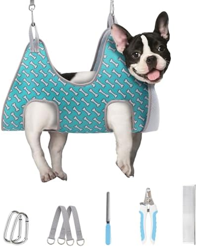 Supet Dog Grooming Hammock for Nail Trimming, Pet Grooming Hanging Harness - Image 4