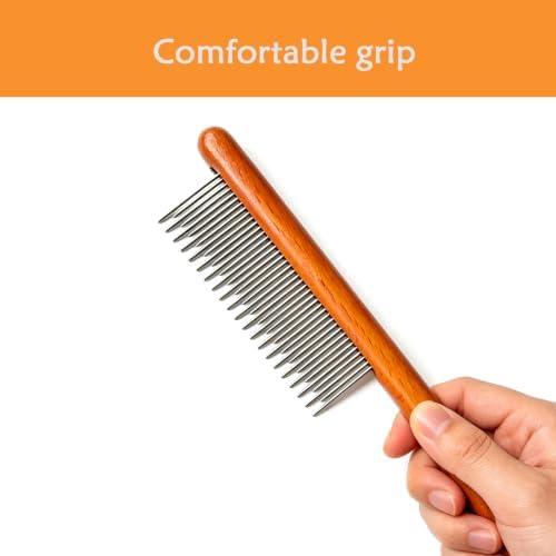 Cat comb, dog comb, Solid Wood Pet Comb Grooming Tool - Image 3