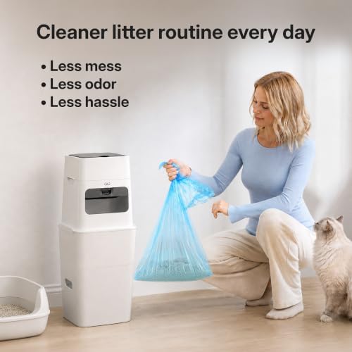 GKJ Plus Cat Litter Trash Can, 11.2L Odor Control Waste Bin - Image 5